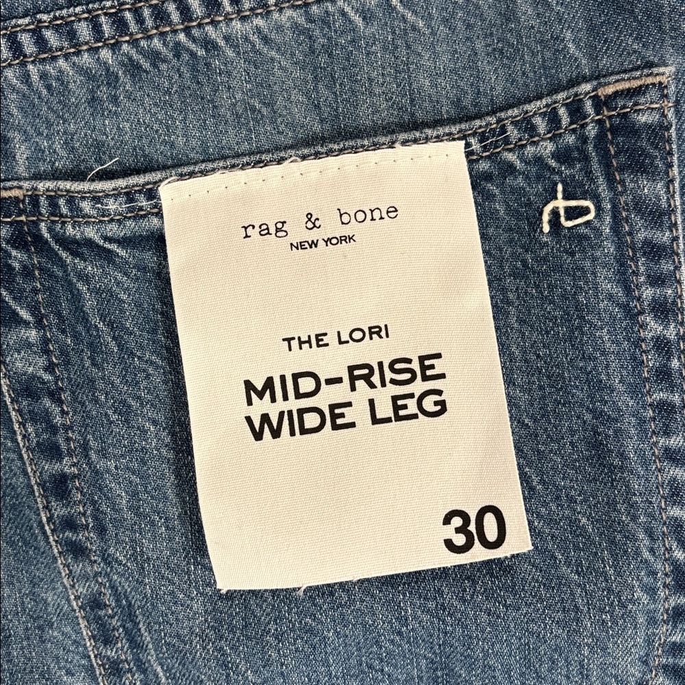 Rag & Bone Lori mid-rise wide leg jeans
